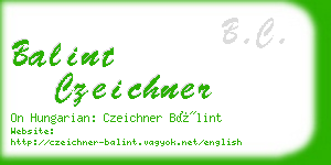 balint czeichner business card